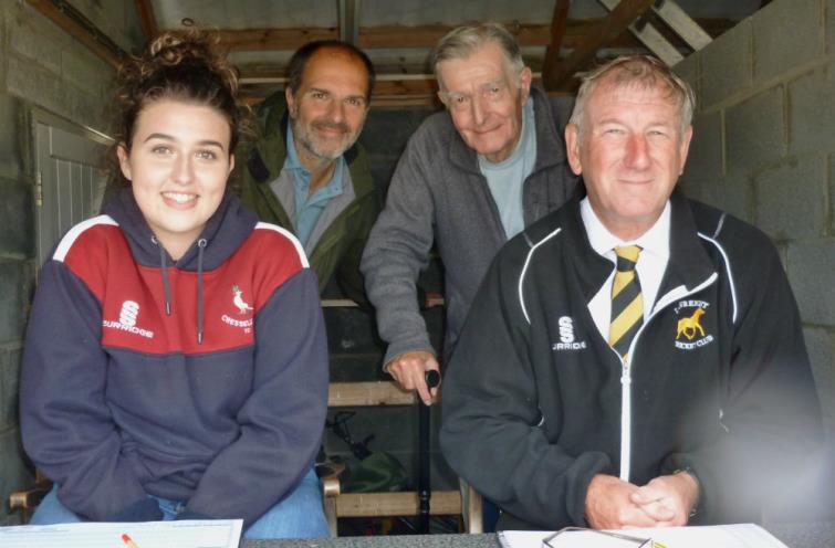 In the scorebox - Teagan Cartwright,  Malcolm Thomas, Hywel and David Gibbs